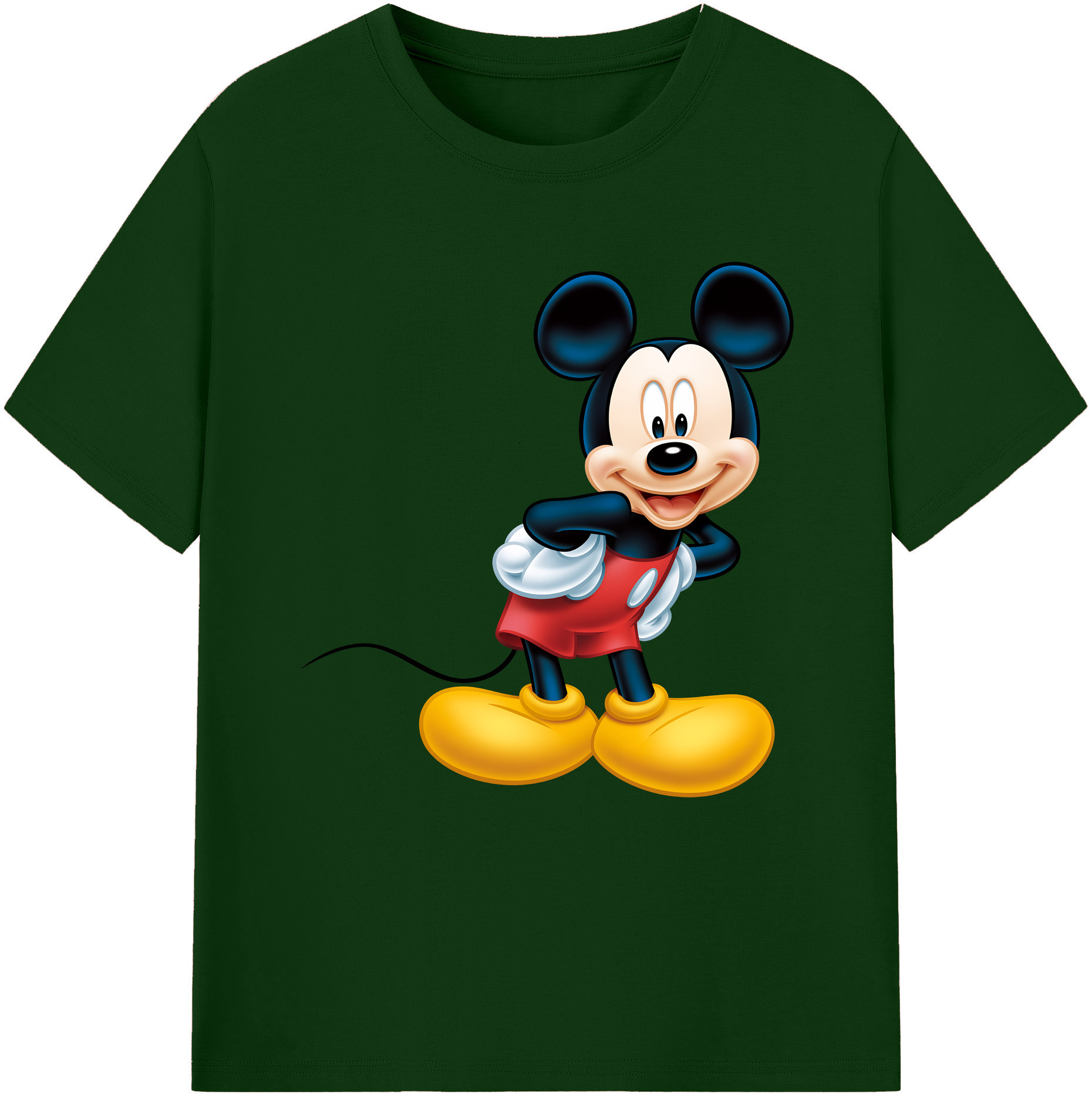 （画像用） ミッキーマウス Mickey Mouse 綿100％半袖Tシャツ（フロントプリント）
